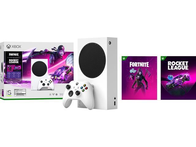 Microsoft Xbox Series S Fortnite & Rocket League Midnight Drive Pack Bundle  with Minecraft Full Game and Mytrix Controller Protective Case 