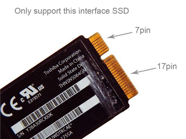 Accrie External Hard Drive Enclosure A1466 for 2012 MacBook Air SSD USB 3.0 to A1465 for MD223 MD224 MD231 M232 SSD Adapter Enclosure Black