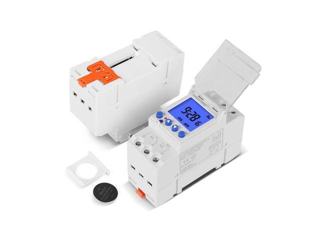 TM928AKL Rail Timer Backlight Large Screen Display 85-265V 16A Times 1 Second Min Interval 7 Days Programmable Rail Timer