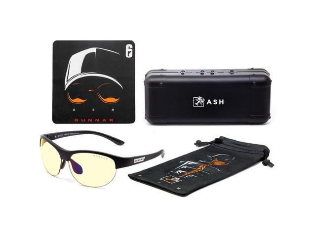 GUNNAR Gaming Glasses 6 Siege Ash Edition Onyx Amber-React ASH00101
