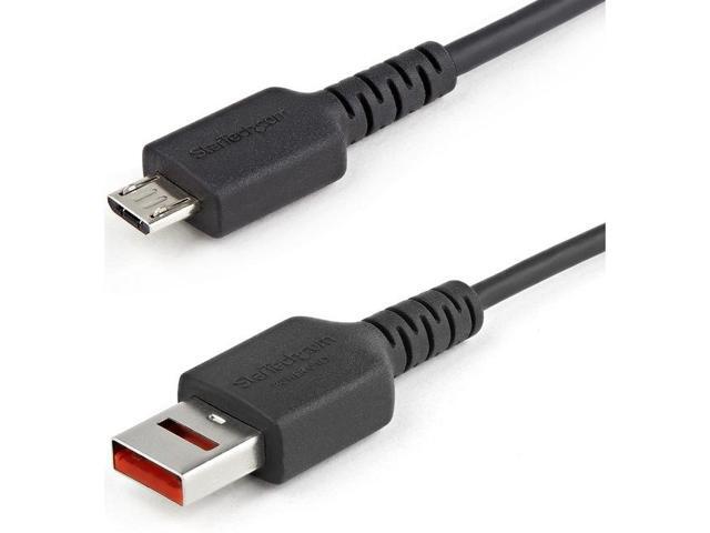 StarTechcom 3ft (1m) Secure Charging Cable - USB-A to Micro USB Data Blocker Charge-Only Cable - Power-Only Charger Cable for Phone/Tablet - Data