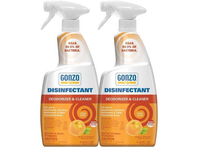 Gonzo Natural Magic Disinfectant & Deodorizer Citrus Scent 24oz Bottle (2 Pack)