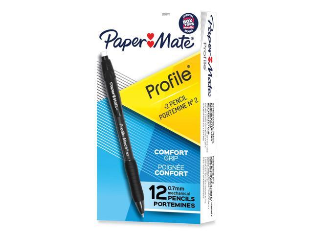 Profile Mechanical Pencils, 0.7 mm, HB (#2), Black Lead, Black Barrel, Dozen