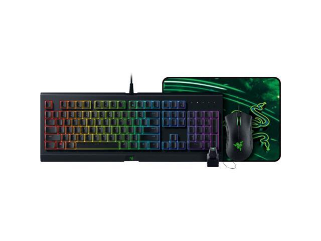 Razer 3-Piece Gaming Bundle: Cynosa Chroma Keyboard DeathAdder Essential Mouse and Goliathus Speed Cosmic Edition Mouse Pad