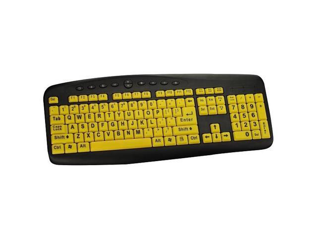 Ergoguys High Visibility Large Print Soft Touch Wired Keyboard