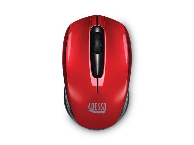 Adesso iMouse S50R - 24GHz Wireless Mini Mouse - Optical - Wireless - Radio Frequency - Red - USB - 1200 dpi - Computer Notebook - Scroll Wheel