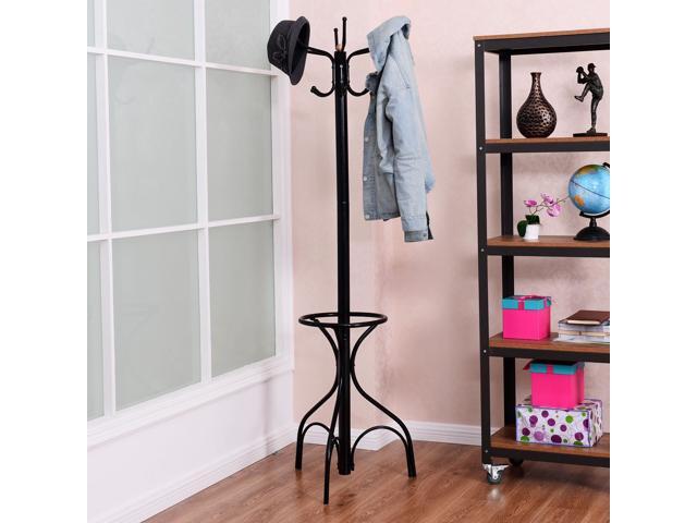 Vintage Metal Coat Hat Tree Stand Clothes Hanger