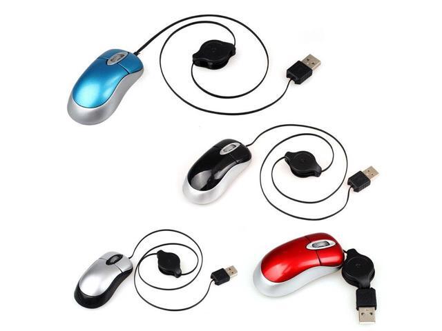 Portable Extensible Mini USB Wired Optical Mouse Mice For PC Laptop Computer