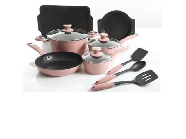Gibson Overseas 12 Piece Induction Cookware Rose 12492512