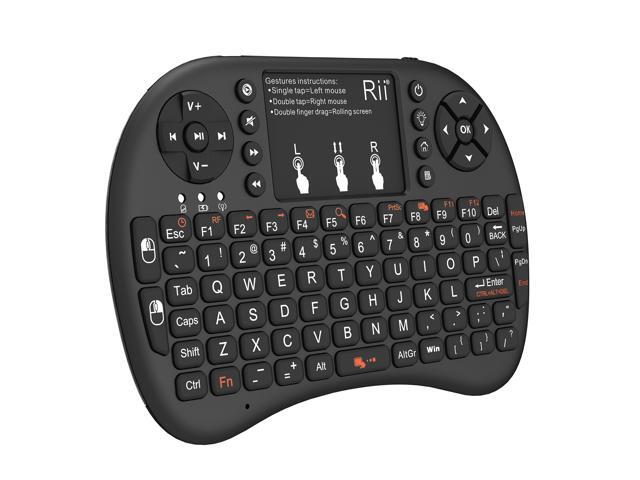Rii i8+ BT Mini Wireless Bluetooth Backlight Touchpad Keyboard (w/Mouse) for PC/Mac/Android/IOS