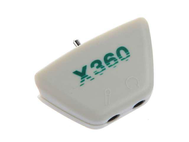 New White audio Adapter Converter Plug For Xbox 360 Headset Mic Earphone Headphone 35mm
