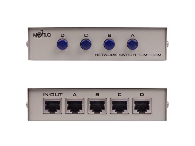 1x4 or 4x1-4-Port AB Manual Sharing Network Ethernet RJ45 Switch Selector Box 
