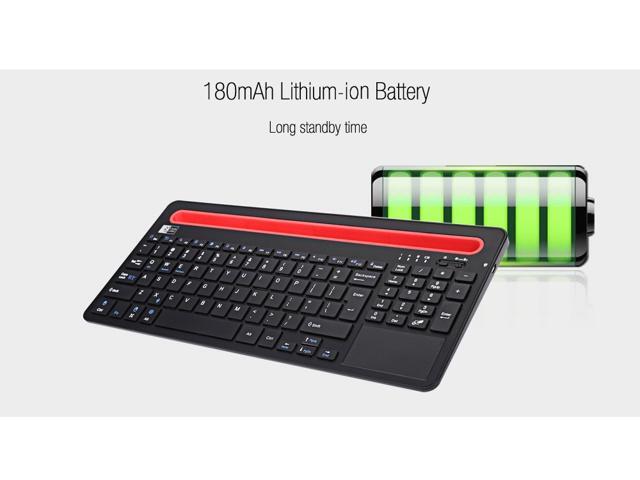 Bluetooth 30 Technology Mini Ultra-slim Wireless Keyboard with Multi-touch Touchpad For Phone Tablet Laptop Smart TV White