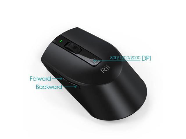 Rii M08 24G Wireless Optical Mouse with 2000 DPI 6 buttons USB Plug & Play Innovative Design for Notebook PC Laptop Computer Macbook