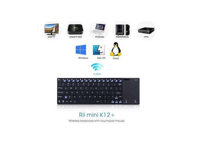 Hot-selling keyboard For Rii mini i12 ultra slim wireless keyboard with touchpad QWERTY Multifunction for HTPC PC Smart TV