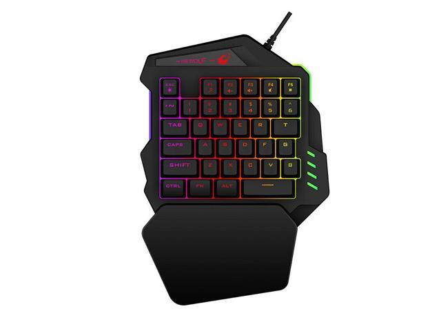 Single-handedly One Hand Gaming Keyboard 35 Keys Wired Game Keyboard Mechanical Keyboard USB Wired Keyboard For Esport Gaming Keyboard with