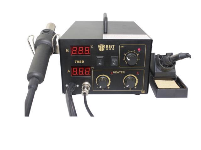 2 in1 one digital lead-free spiral type hot air gun+rework stations+ iron/ heat gun