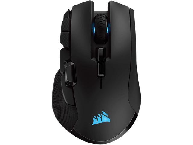 CORSAIR IRONCLAW RGB Wireless Rechargeable Gaming Mouse with SLIPSTREAM WIRELESS Technology Black Backlit RGB LED 18000 dpi Optical