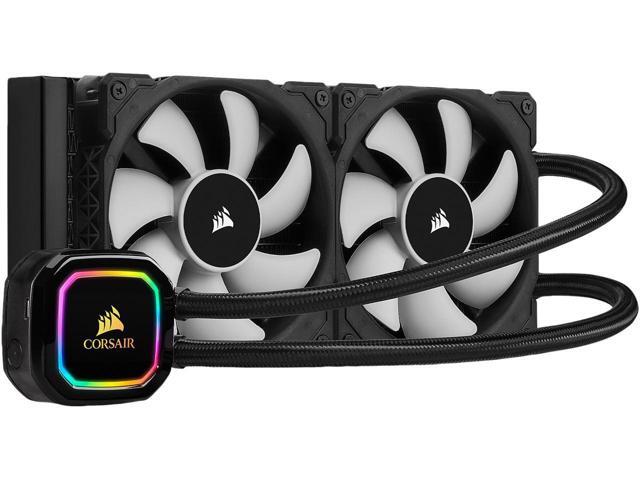 CORSAIR iCUE H100i RGB PRO XT 240mm Radiator Dual 120mm PWM Fans Software Control Liquid CPU Cooler CW-9060043-WW