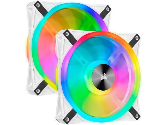 CORSAIR QL Series iCUE QL140 RGB 140mm RGB LED PWM White Fan Dual Fan Kit with Lighting Node CORE - CO-9050106-WW