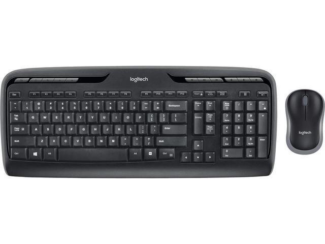 Logitech MK320 24 GHz Wireless Keyboard and Mouse Combo - Black