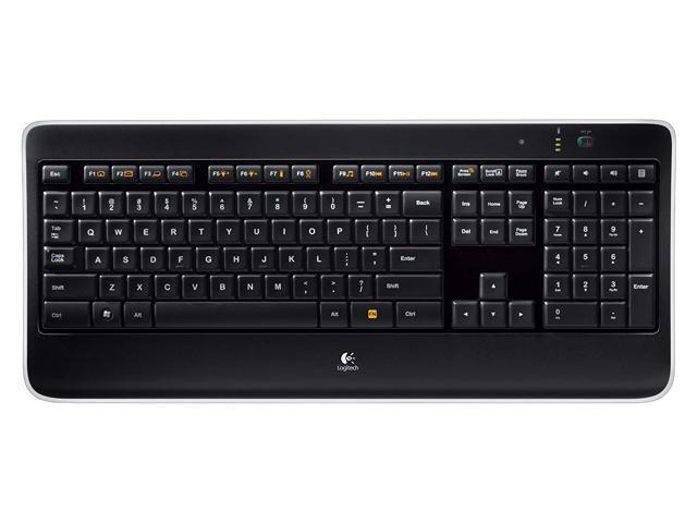 Logitech K800 24GHz Wireless Slim Illuminated Keyboard - Black