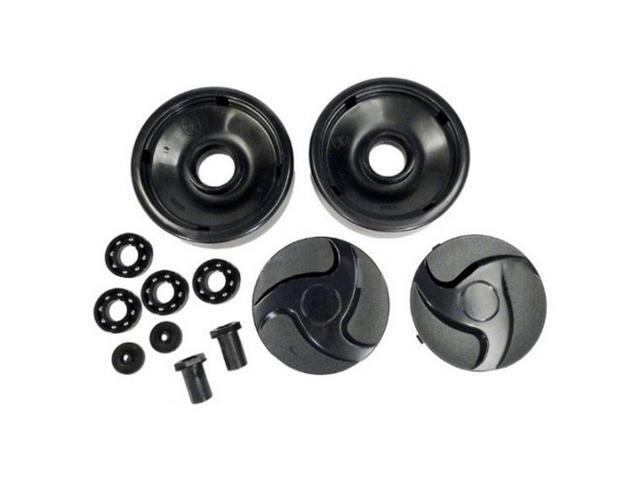 Hayward AX6009BBK Black Rear Wheels with Bearings Nuts and Hubcaps