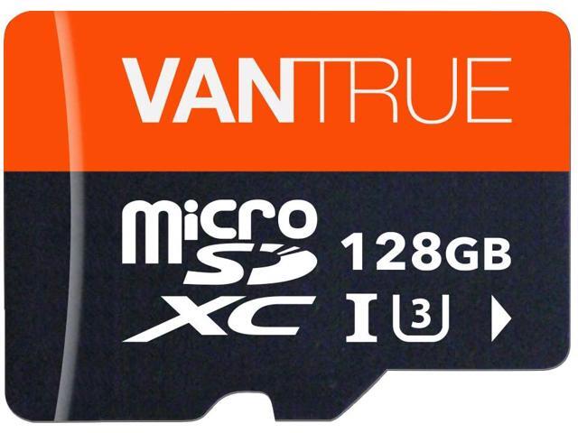 Vantrue 128GB U3 V30 Class 10 MicroSDXC UHS-I 4K UHD Video Monitoring Memory Card with Adapter for Dash Cams Body Cams Action Camera Other