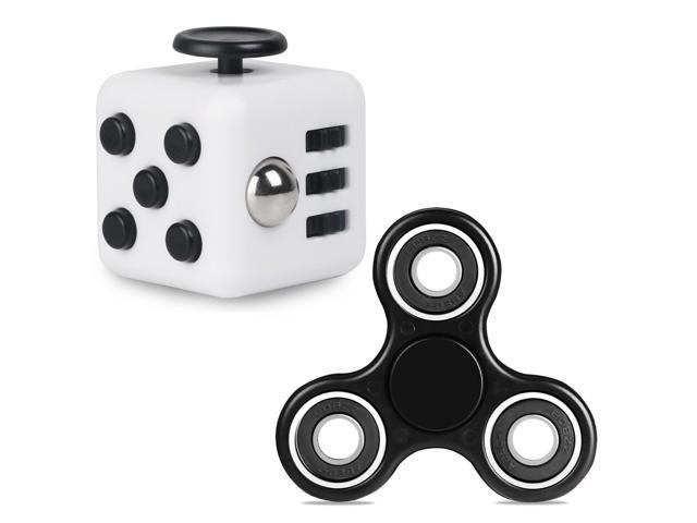 Fidget Cube+Hand Spinner Anxiety Stress Relief Focus Desk Toy Gift Adults Kids