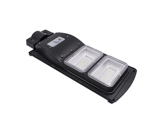 60W 120-LED Solar Sensor Outdoor Light with Light Control and Radar Sensor Black