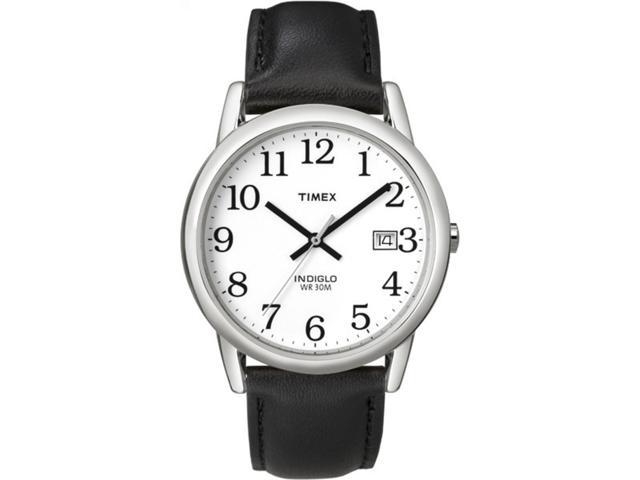 Timex Men's Easy Reader 35mm Black Leather Strap Watch T2H281