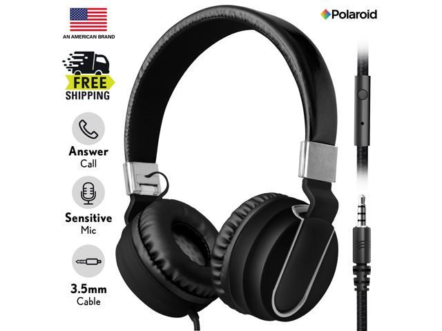 Art & Sound On-Ear Headphones with Built-in Mic Portable Audio Headset with Adjustable Headband Soft Ear Cushioned Pads Foldable Design for
