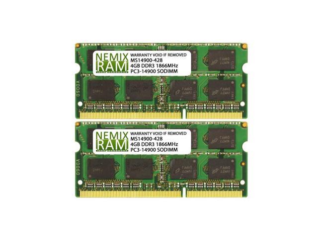 8GB (2x4GB) DDR3 1866 (PC3 14900) SODIMM Laptop Memory RAM ...