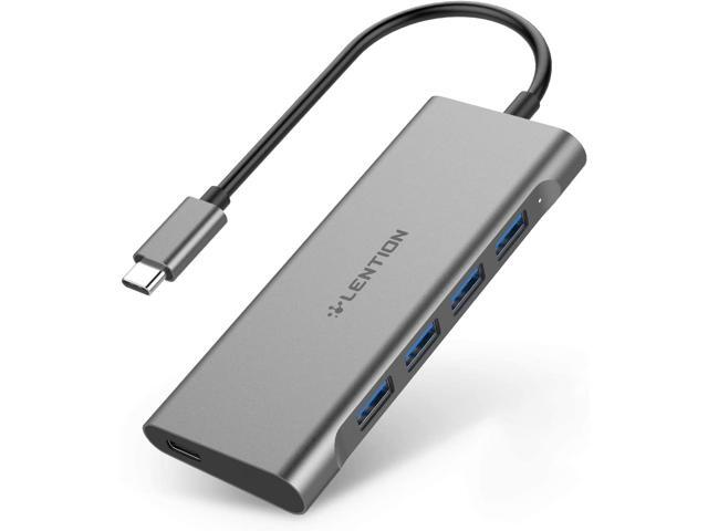 LENTION USB C Hub with 4 USB 30 Ports and Type C Charging Adapter Compatible 2020-2016 MacBook Pro 13/15/16 New Mac Air New Surface Chromebook