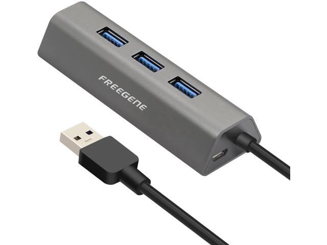 4-Port USB 30 Hub USB 30 Data HUB USB Extension HUB USB Splitter Multiple USB Interfaces(5Gbps Transfer Speed Anodized Alloy Compact