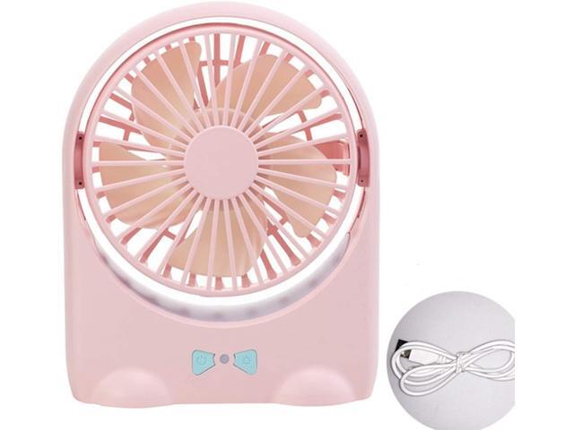 YEZIL High Velocity Personal Fans USB Small Fan Rechargeable Mini Portable Mute Student Dormitory Office Desktop Fan Handheld Mini Portable (Color