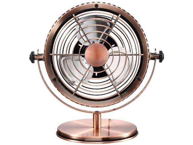 YHMY Small Fan Portable Desk USB Fan Air Cooling Fan Vintage USB Mini Fans Ultra Quiet Two Speed Adjustment for Home