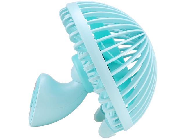 YEZIL High Velocity Personal Fans Mini Fan USB Charging Summer Mushroom Electric Fan Outdoor Personal Fans Mini Portable (Color: Green)