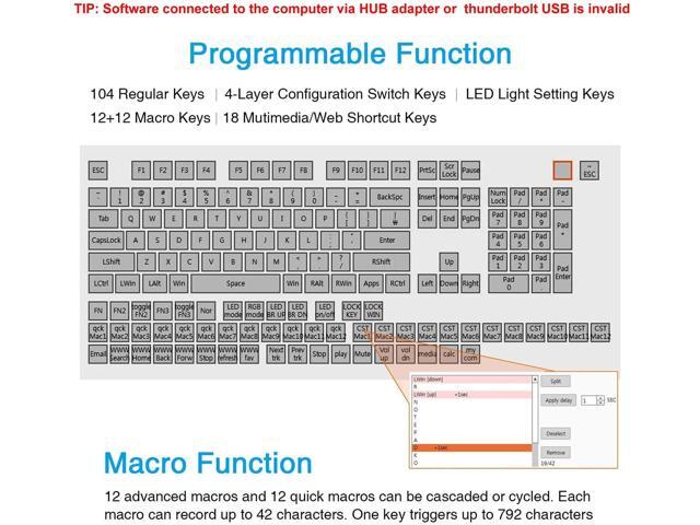 Koolertron One Handed Macro Mechanical Keyboard RGB LED Backlit Portable Mini One-Handed Mechanical Gaming Keypad OSU! Keyboard 9 Fully