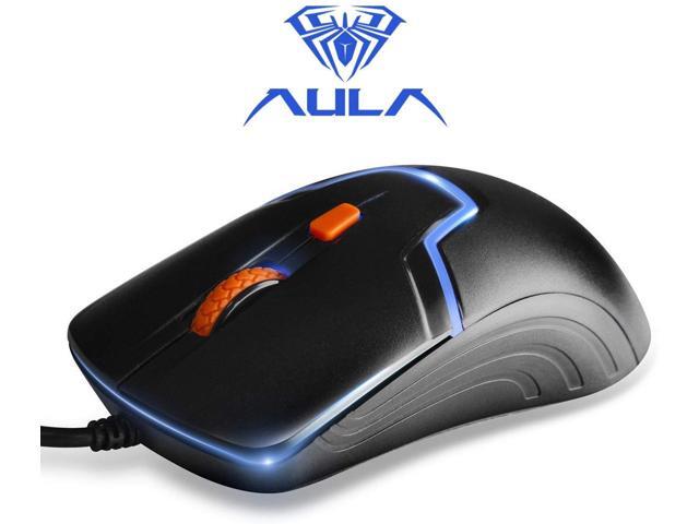 AULA Skyline Gaming Mouse Wired with 3 Colors led Light 1000/1600 Adjustable DPI Ergonomic Gaming Mouse for PC Two DPI Regulation USB Connector