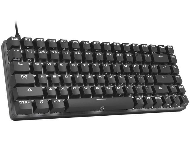 DREVO Excalibur 84 Full Metal Mechanical Gaming Keyboard with White LED Backlit (Outemu Blue Switch Black)