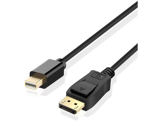 Neweggbusiness Mini Dp To Dp Cable 6ft Xinyuwin 4k 60hz 2k 144hz Mini Displayport To Displayport Adapter Male To Male Cable Compatible With Macbook Air Pro Surface Pro Dock And More Black