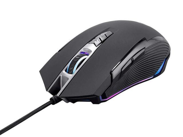 Monoprice MP93 Optical Gaming Mouse - Black with 5000DPI RGB Extreme Accuracy and Durability - by Blackbird Gaming