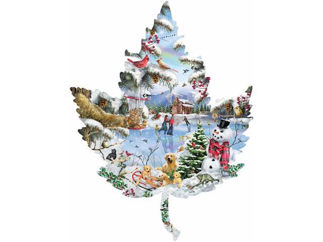 Winter on the Lake 1000 Piece Shaped Jigsaw Puzzle by SunsOut