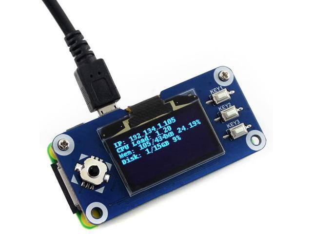 13inch OLED Display HAT 128x64 Pixels SPI/I2C Interface Embedded Controller Direct-pluggable onto Raspberry Pi Supports Jetson Nano