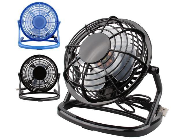 USB Fan Mini USB Desktop Fan Office Personal Fan Portable Summer Cooling Fan with 360 Rotation (Blue)