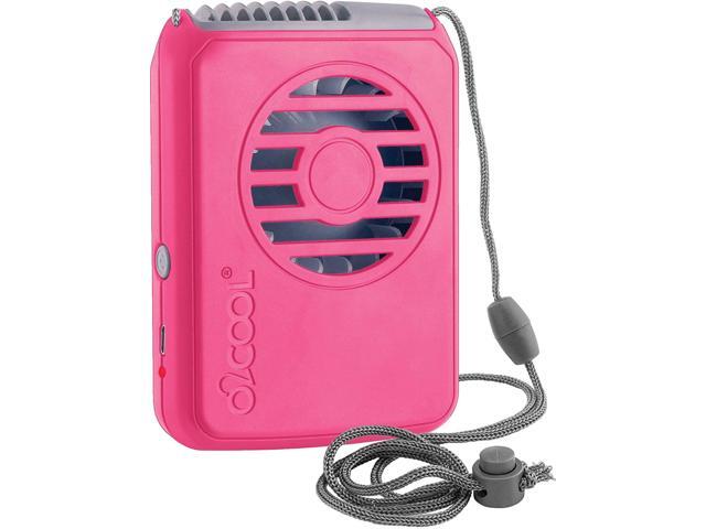 O2COOL Rechargeable Necklace Fan - Portable Hanging Neck Fan with Adjustable Lanyard - 3 Speed Vertical Air Flow - Micro USB Charging Cable