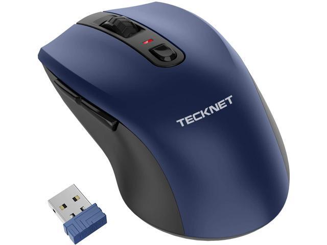 Wireless Mouse TeckNet Ergonomic 24G Wireless Optical Mobile Mouse 4800 DPI with USB Nano Receiver for Laptop PC Chromebook MacBook Computer