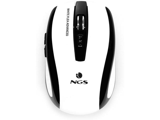 NGS 24GHz Wireless Optical Gaming Mouse 5 Buttons + Scroll Wheel - White Flea Advanced