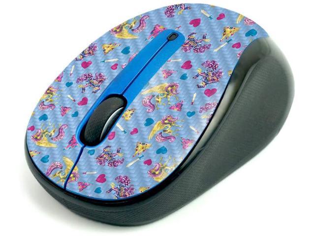MightySkins Carbon Fiber Skin for Logitech M325 Wireless Mouse - Castle Unicorns Protective Durable Textured Carbon Fiber Finish Easy to Apply